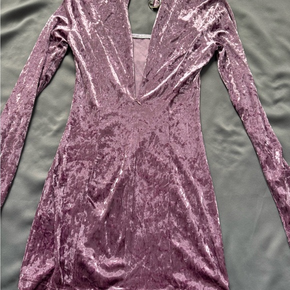 Dollcake Velvet Long Sleeve Dress in Purple - Picture 11 of 12